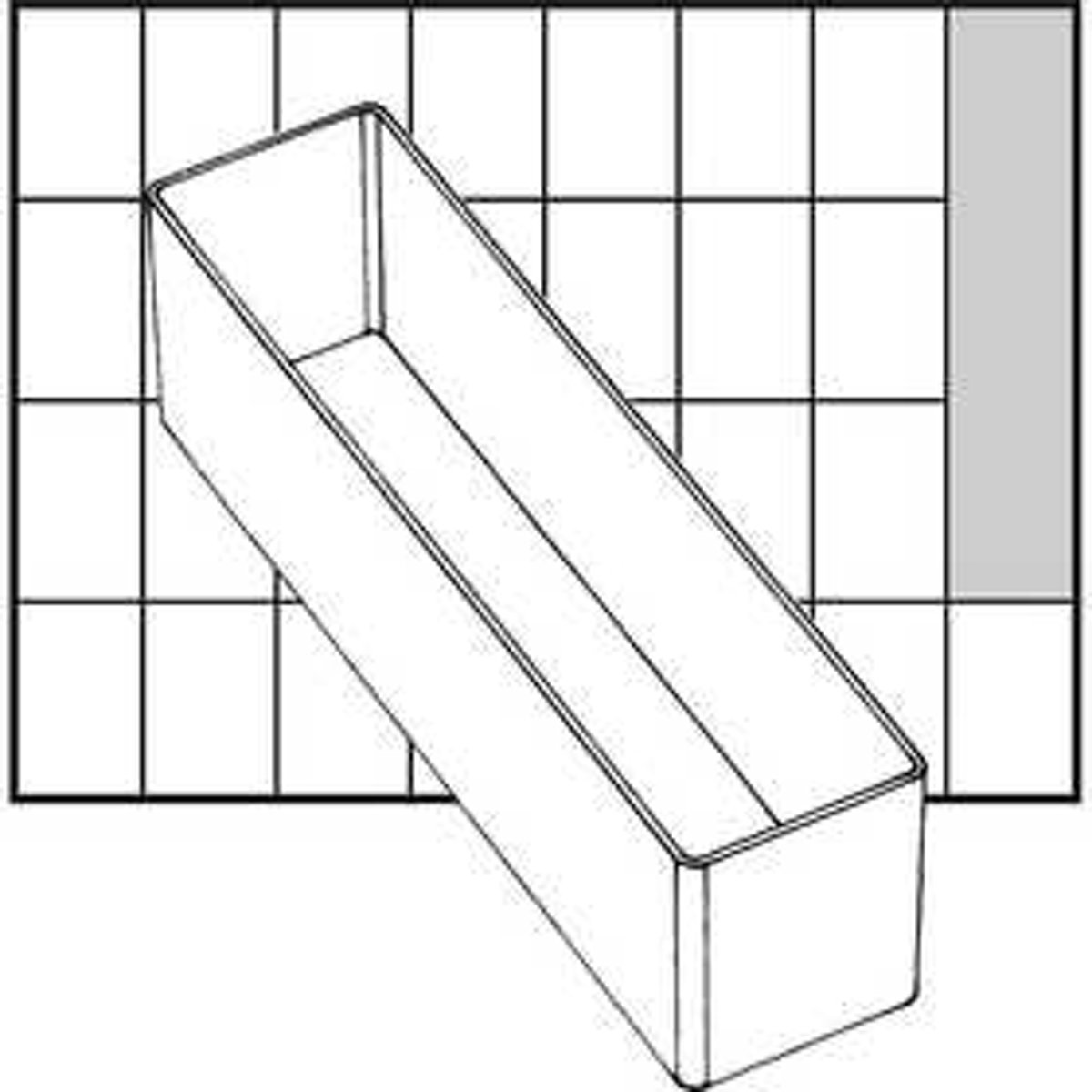 Inzet Box, afm 163x39 mm, h: 47 mm, type A9-3 , 1stuk [HOB-13332]